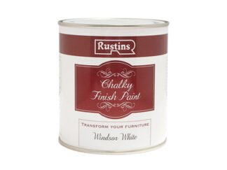 Rustins Chalky Finish Paint Windsor White 250ml (5015332001033) RUSCPW250