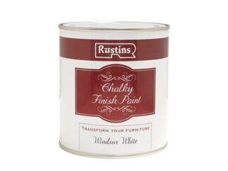 Rustins Chalky Finish Paint Windsor White 500ml (5015332001040) RUSCPW500