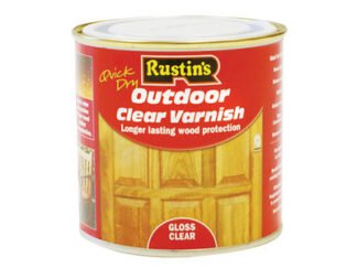 Rustins Exterior Varnish Clear Gloss 1 litre (5015332710034) RUSEVG1L