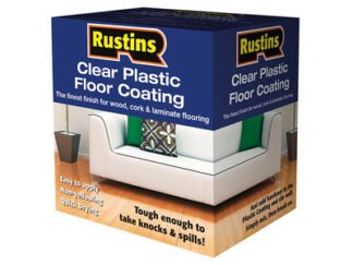 Rustins Clear Plastic Floor Coating Kit Gloss 1 litre (5015332400102) RUSPFCFK1L