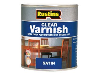Rustins Polyurethane Varnish Satin Clear 500ml (5015332410132) RUSPVSCL500