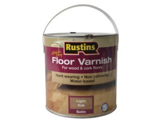 Rustins Quick Dry Coloured Floor Varnish Light Oak 2.5 litre (5015332000227) RUSQDCFVLO25