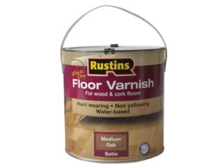 Rustins Quick Dry Coloured Floor Varnish Medium Oak 2.5 litre (5015332000326) RUSQDCFVMO25