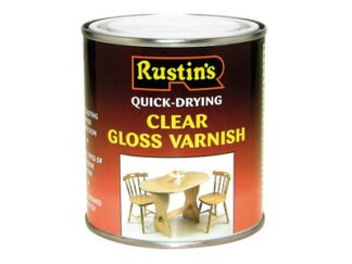 Rustins Quick Dry Varnish Gloss Clear 1 litre (5015332000098) RUSQDVGC1L