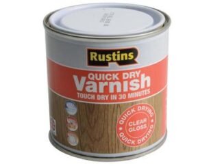 Rustins Quick Dry Varnish Gloss Clear 250ml (5015332000074) RUSQDVGC250