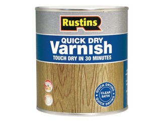 Rustins Quick Dry Varnish Satin Walnut 500ml (5015332752720) RUSQDVSW500