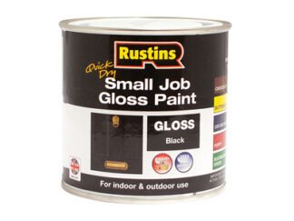 Rustins Quick Dry Small Job Gloss Paint Black 250ml (5015332001781) RUSSJPBKQD