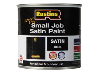 Rustins Quick Dry Small Job Satin Paint Black 250ml (5015332001934) RUSSJPSBKQD
