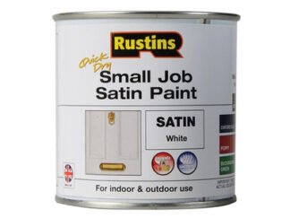 Rustins Quick Dry Small Job Satin Paint White 250ml (5015332001989) RUSSJPSWHQD
