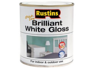 Rustins Quick Dry Brilliant White Gloss 500ml (5015332002009) RUSWGWB500