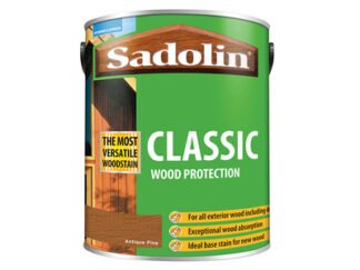 Sadolin Classic Wood Protection Antique Pine 5 litre (5721147660234) SAD5028459 *Restrictions - See Description*