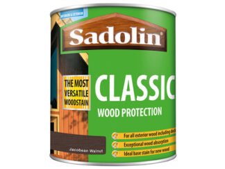 Sadolin Classic Wood Protection Jacobean Walnut 1 litre (5721147660418) SAD5028465 *Restrictions - See Description*