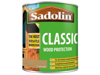 Sadolin Classic Wood Protection Light Oak 1 litre (5721147605716) SAD5028498 *Restrictions - See Description*