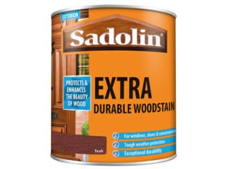 Sadolin Extra Durable Woodstain Teak 1 litre (5721147670318) SAD5028534 *Restrictions - See Description*