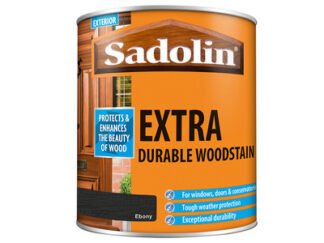 Sadolin Extra Durable Woodstain Ebony 1 litre (5721147610512) SAD5028542 *Restrictions - See Description*