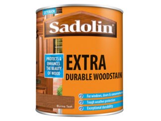 Sadolin Extra Durable Woodstain Burma Teak 1 litre (5721147612110) SAD5028551 *Restrictions - See Description*
