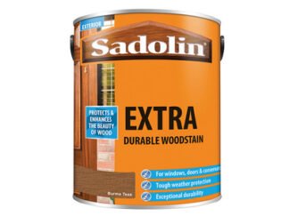 Sadolin Extra Durable Woodstain Burma Teak 5 litre (5721147612134) SAD5028553 *Restrictions - See Description*