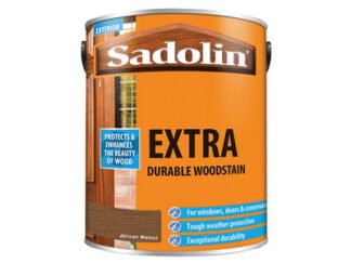 Sadolin Extra Durable Woodstain African Walnut 5 litre (5721147612431) SAD5028557 *Restrictions - See Description*