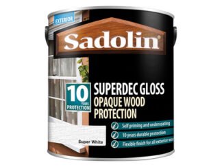 Sadolin Superdec Opaque Wood Protection Super White Gloss 2.5 litre (5721147973570) SAD5028851