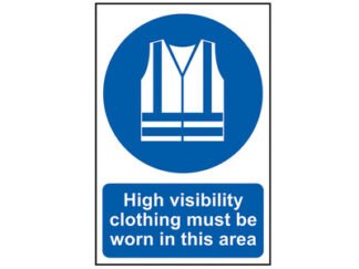 Scan High Visibility Jackets Must Be Worn In This Area - PVC 200 x 300mm (5015397221827) SCA0022