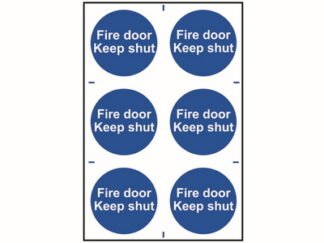 Scan Fire Door Keep Shut - PVC 200 x 300mm (5015397132932) SCA0151