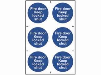 Scan Fire Door Keep Locked Shut - PVC 200 x 300mm (5015397132956) SCA0153