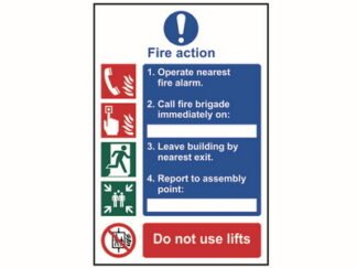 Scan Fire Action Procedure - PVC 200 x 300mm (5015397265029) SCA0175