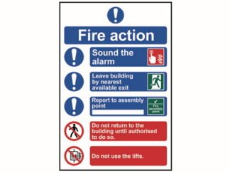 Scan Fire Action Procedure - PVC 200 x 300mm (5015397270184) SCA0178