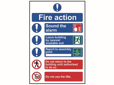 Scan Fire Action Procedure - PVC 200 x 300mm (5015397270184) SCA0178