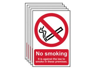 Scan No Smoking In These Premises PVC 200 x 300mm (5015397451262) SCA05675