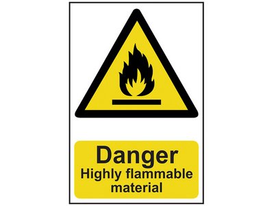 Scan Danger Highly Flammable Material - PVC 200 x 300mm (5015397130730) SCA0901
