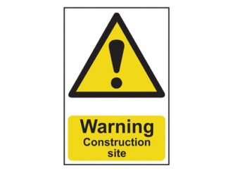 Scan Warning Construction Site - PVC 200 x 300mm (5015397451279) SCA0958
