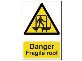 Scan Danger Fragile Roof - PVC 200 x 300mm (5015397131072) SCA1104