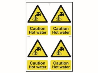 Scan Caution Hot Water - PVC 200 x 300mm (5015397142672) SCA1309