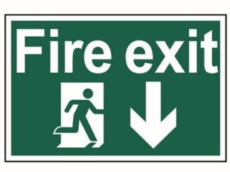 Scan Fire Exit Running Man Down - PVC 300 x 200mm (5015397136145) SCA1503