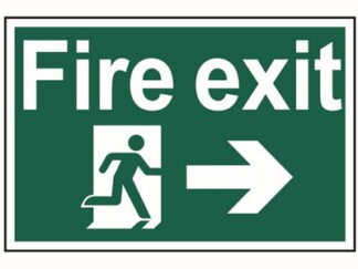Scan Fire Exit Running Man Right - PVC 300 x 200mm (5015397136152) SCA1504