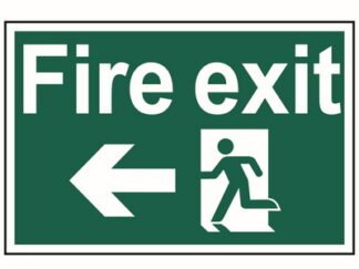 Scan Fire Exit Running Man Left - PVC 300 x 200mm (5015397136176) SCA1506