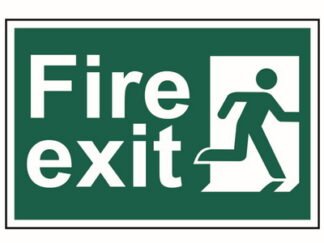 Scan Fire Exit Man Running Right - PVC 300 x 200mm (5015397136183) SCA1507