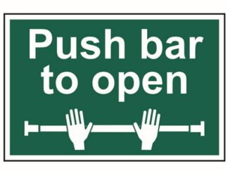 Scan Push Bar To Open - PVC 300 x 200mm (5015397136343) SCA1523