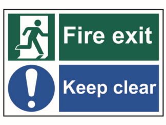 Scan Fire Exit Keep Clear - PVC 300 x 200mm (5015397265432) SCA1540