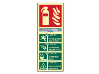 Scan Fire Extinguisher Composite - Dry Powder - Photoluminescent 75 x 200mm (5015397203687) SCA1593