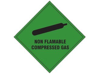 Scan Non Flammable Compressed Gas SAV - 100 x 100mm (5015397451651) SCA1870S