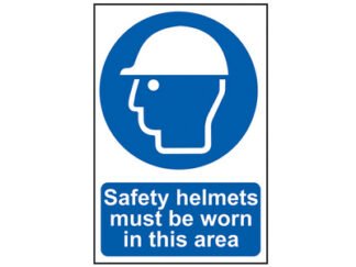Scan Safety Helmets Must Be Worn In This Area - PVC 400 x 600mm (5015397140852) SCA4000
