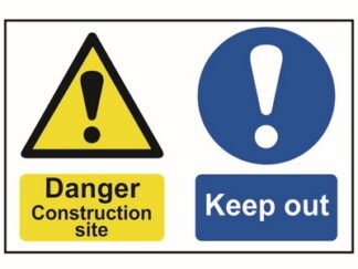 Scan Danger Construction Site Keep Out - PVC 600 x 400mm (5015397156181) SCA4005