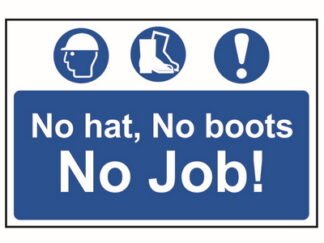 Scan No Hat No Boots No Job - PVC 600 x 400mm (5015397265098) SCA4009