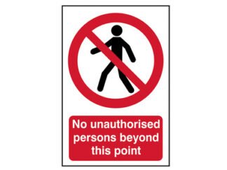 Scan No Unauthorised Persons Beyond This Point - PVC 400 x 600mm (5015397140920) SCA4053