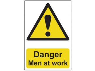 Scan Danger Men At Work - PVC 400 x 600mm (5015397140982) SCA4104