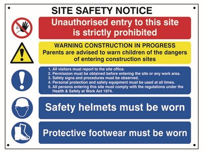 Scan Composite Site Safety Notice - FMX 800 x 600mm (5015397146472) SCA4550