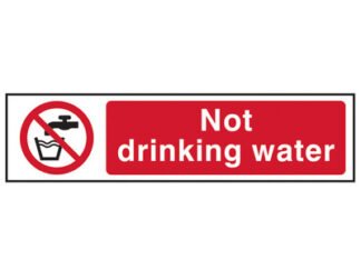 Scan Not Drinking Water - PVC Sign 200 x 50mm (5015397144164) SCA5051