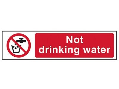 Scan Not Drinking Water - PVC Sign 200 x 50mm (5015397144164) SCA5051